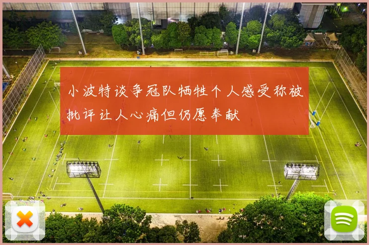 小波特谈争冠队牺牲个人感受称被批评让人心痛但仍愿奉献